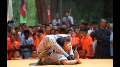 Zhang Sixuan, ganadora en la competencia mundial de kung fu