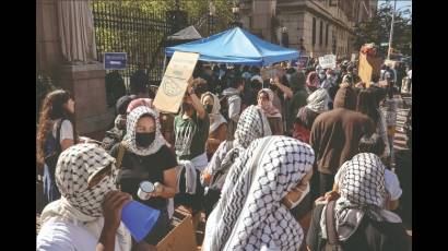 Los estudiantes propalestinos en EE. UU.