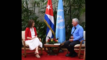 Miguel Díaz-Canel Bermúdez y Susana Sottoli