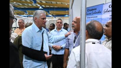 Presidente Miguel Díaz-Canel en la clausura de la 3ra Feria Internacional de Energías Renovables y Eficiencia Energética