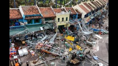 Destrozos causados por el tifón Yagi