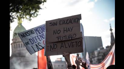 Protestas estudiantiles en Argentina