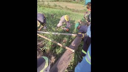 Varias brigadas de trabajadores eléctricos trabajan sin descanso para recuperar este vital servicio