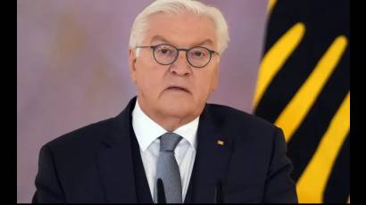 Frank-Walter Steinmeier, durante el anuncio de la disolución del Parlamento