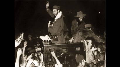 Fidel en el enero victorioso de la Revolución en 1959