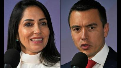 Luisa González y el mandatario Daniel Noboa