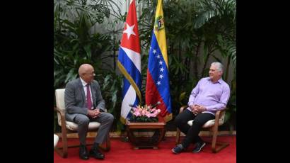 Presidente Díaz-Canel recibe a Jorge Rodríguez