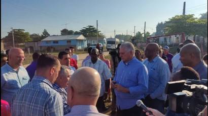 Recorrido de Miguel Díaz-Canel por Villa Clara