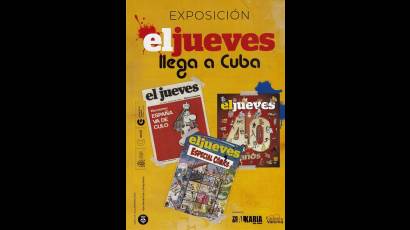 Exposición de portadas y secciones de la revista satírica española El jueves