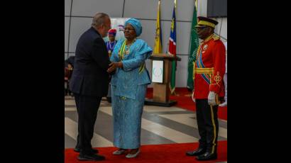 Manuel Marrero Cruz, asistió a la investidura de la presidenta de la República de Namibia, Netumbo Nandi-Ndaitwah