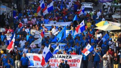 Protestas de trabajadores panameños