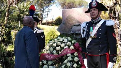 Vicepresidente de Cuba tributa homenaje a José Martí en Italia