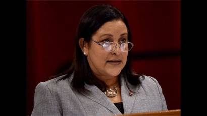 Ministra de Comunicaciones de Cuba, Mayra Arevich