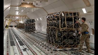 Cargamento de municiones de EE. UU. para Ucrania