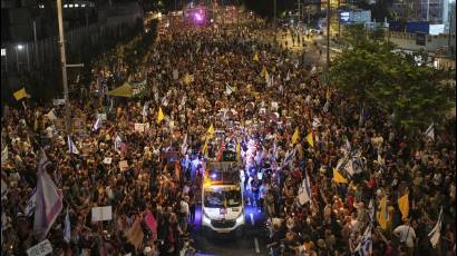 Protestas en Israel contra ofensiva en Gaza