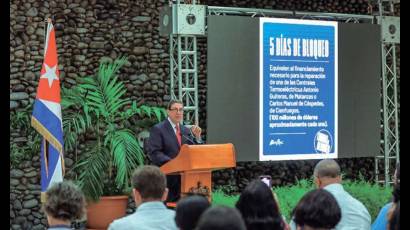 El canciller Bruno Rodríguez expuso con rotundas evidencias cómo el bloqueo impacta la vida material y cotidiana de los ciudadanos cubanos