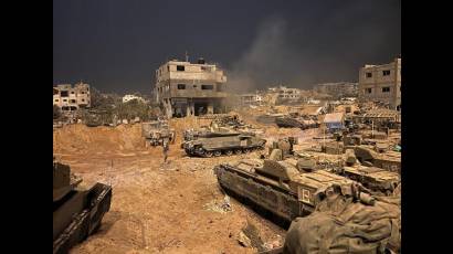 Fuerzas israelíes en la ofensiva terrestre contra Gaza.