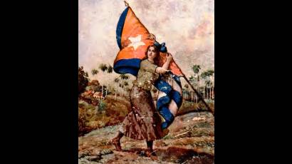 Enseña nacional cubana.