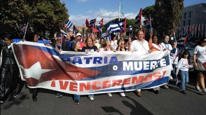 Acto de solidaridad con Cuba