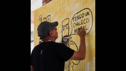 En el marco del Festival Internacional Granma-Rebelde, se creó el Mural de la Dignidad