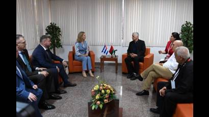 Recibe Díaz-Canel a Presidenta del Partido de Belarús Bélaya Rus