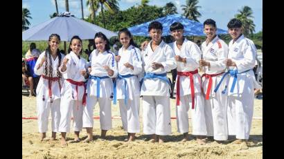 El Karate-do cubano compitió por primera vez en la modalidad de playa.