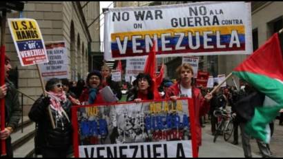 Las manifestaciones en apoyo a la nación latinoamericana tuvieron lugar en varios países y ciudades