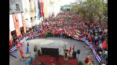 Acto de solidaridad con Venezuela en Villa Clara