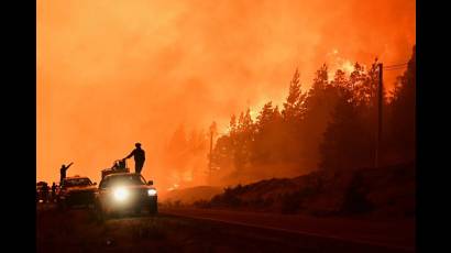 Incendios forestales en El Hoyo, Patagonia, Argentina