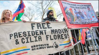 Movilizaciones en Venezuela y concentración de apoyo a Maduro ante su segunda audiencia en Nueva York