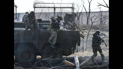 Soldados rusos en la zona de la operación militar