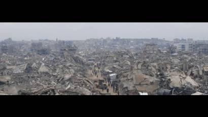 Devastación en la Franja de Gaza