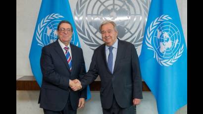 Bruno Rodríguez Parrilla y António Guterres