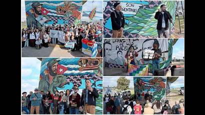 Mural dedicado a Fidel Castro en Argentina
