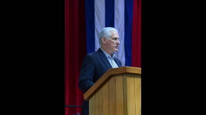 Miguel Díaz-Canel en la clausura del Séptimo Periodo Ordinario de Sesiones de la Asamblea Nacional del Poder Popular en su 10ma. Legislatura