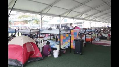 Instalaciones transitorias habilitadas para atender a personas afectadas