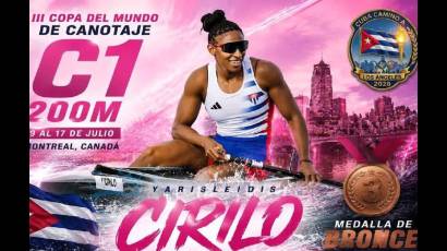 La canoísta cubana Cirilo se lleva un bronce en Copa del Mundo