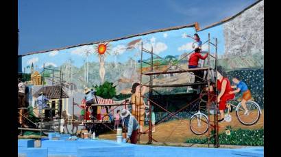 Renuevan murales en Pinar del Río