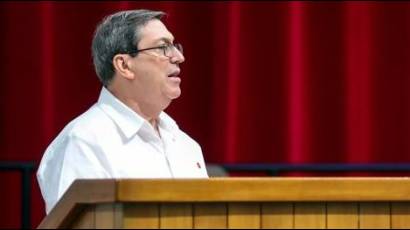 El canciller cubano Bruno Rodríguez Parrilla