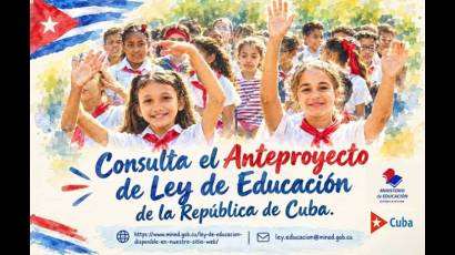 Cuba abre consulta pública sobre anteproyecto de Ley de Educación