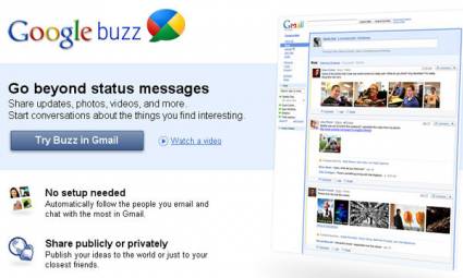 Google Buzz nombre de la red social que pretende impulsar el famoso buscador de Internet