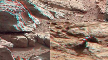Roca erosionada en Marte