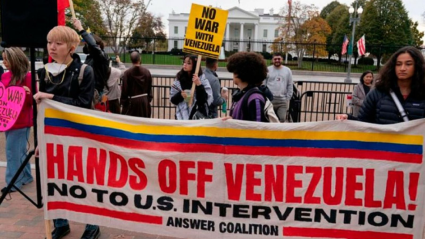 No a la intervención de EE. UU. en Venezuela. Foto: + ANSWER