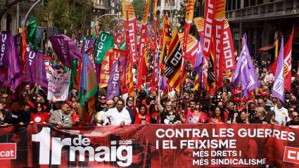 Manifestación en Barcelona por el Día del Trabajo 2026