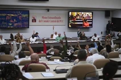  Pleno Extraordinario del Comité Central del Partido Comunista de Cuba, celebrado en la tarde de este miércoles en La Habana