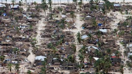 Mozambique quedó con pueblos enteros en el suelo