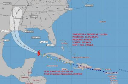 Tormenta tropical Laura, 6:00 a.m.