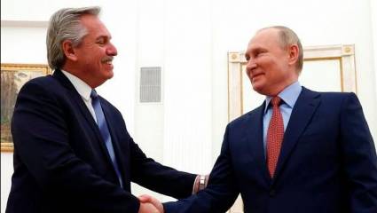 Alberto Fernández y Vladimir Putin