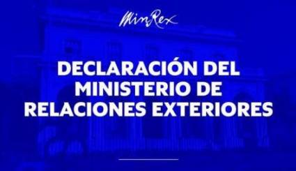 Declaración del Ministerio de Relaciones Exteriores