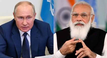 El presidente ruso, Vladimir Putin, y el primer ministro indio, Narendra Modi
